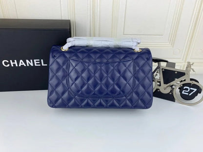 Chanel Classic Double Flap 25 Shoulder Bag Blue