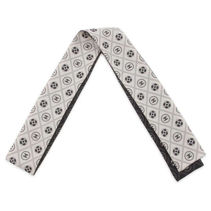 Chanel 2021 BandeauCamellia CC Logo Black/White AA7447 Silk100%
