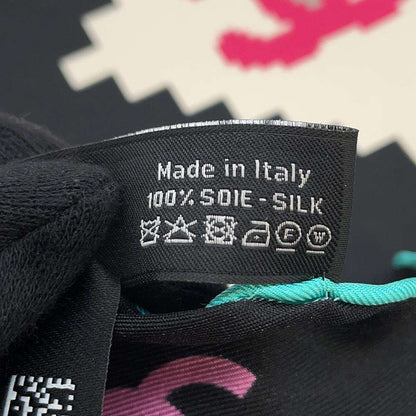 CHANEL CC Logo Scarf Black/Multicolor Silk100%