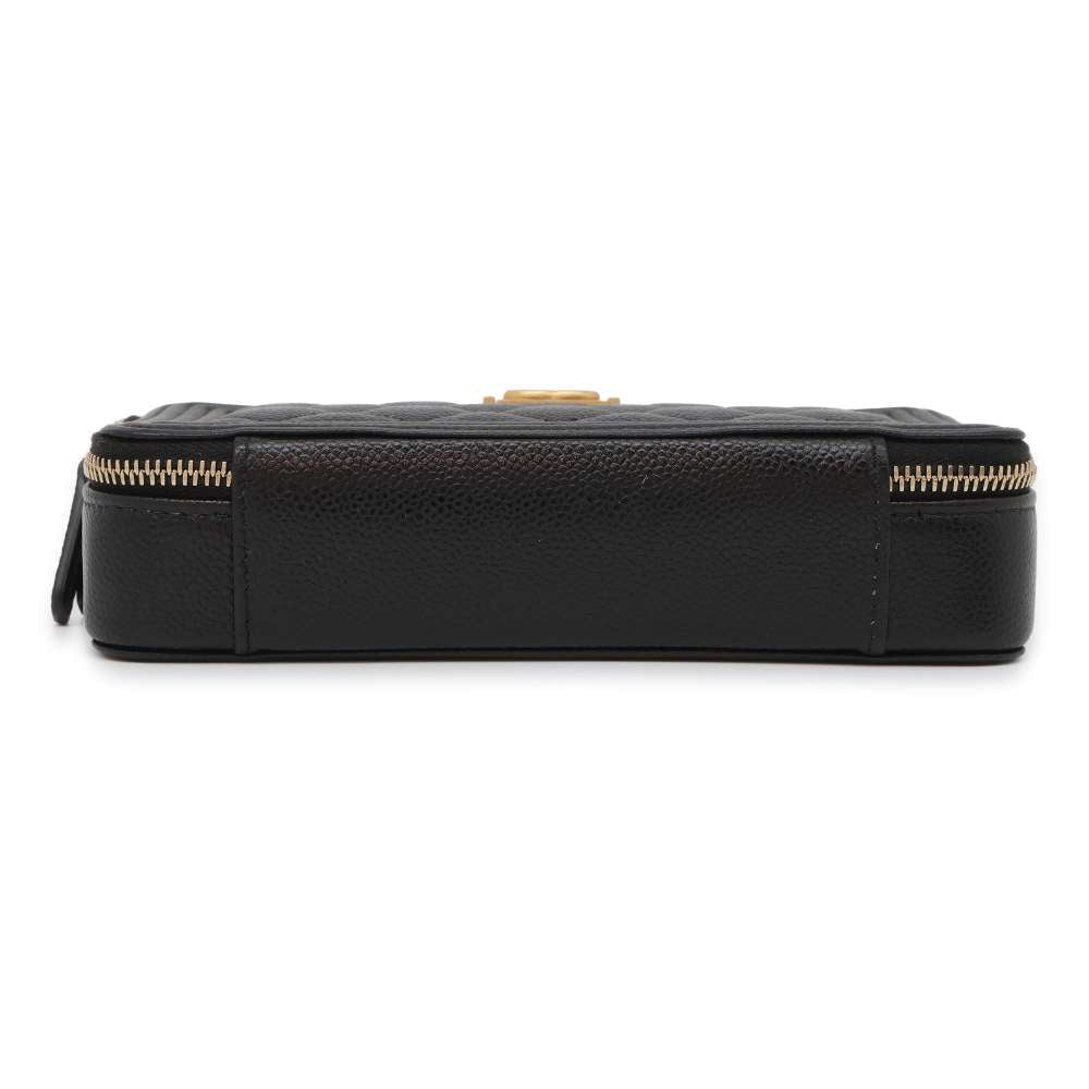 Chanel phone case Boy Chanel Black AP2756 Caviar Leather
