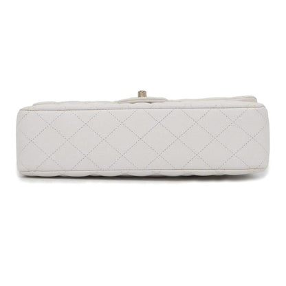 Chanel Matelasse ChainShoulder Bag White A01112 Caviar Leather Size 25