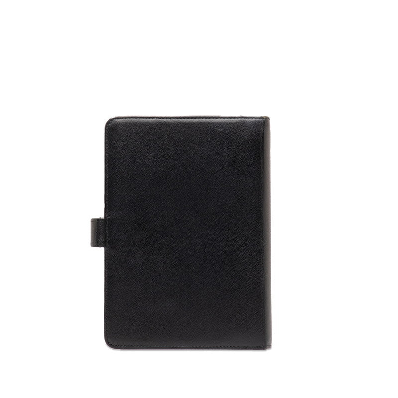Chanel Coco Handbook Cover Binder 6 s Black Leather  Chanel
