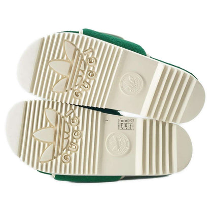 GUCCI Adidas Collaboration Platform Sandals Green/White 702412 GGCotton Size 9