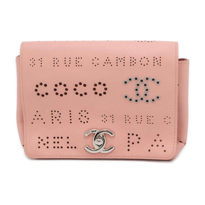 Chanel Punching Waist Bag Pink Leather