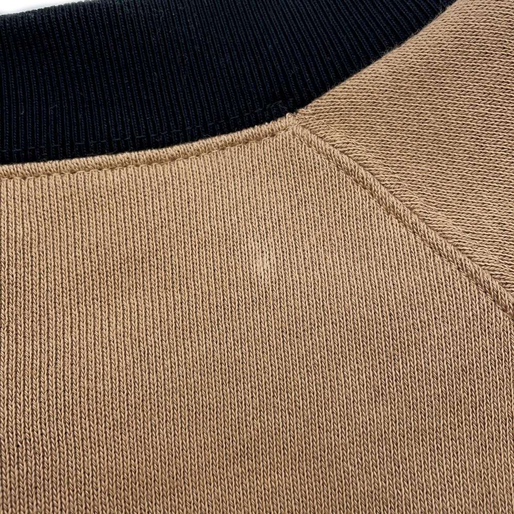 GUCCI Vintage Logo Knitted Fabric Sweatshirt Size S Camel 678943 Cotton100%