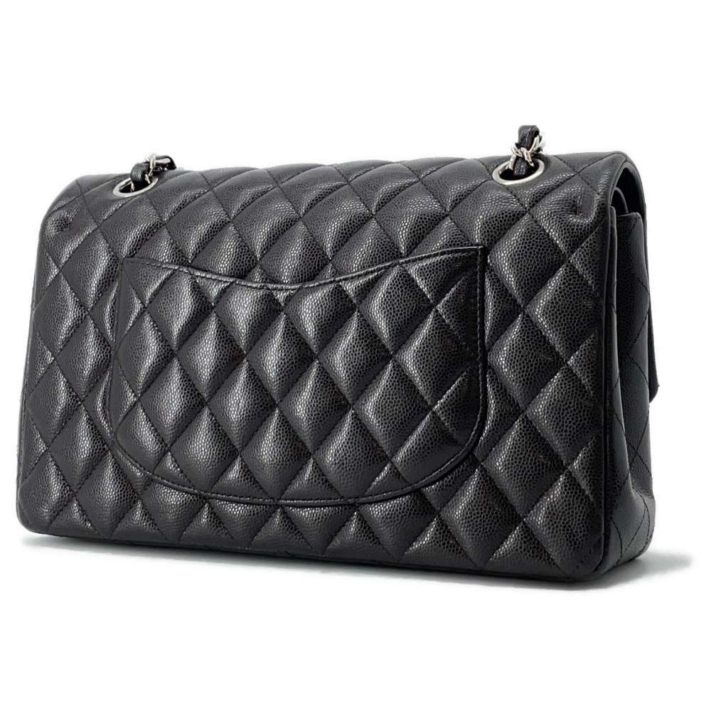 CHANEL Matelasse ChainShoulder Bag Dark Brown A01112 Caviar Leather Size 25