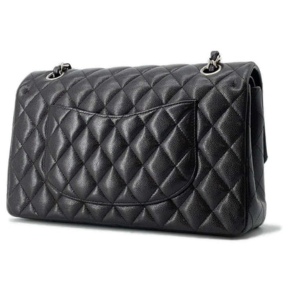 CHANEL Matelasse ChainShoulder Bag Dark Brown A01112 Caviar Leather Size 25