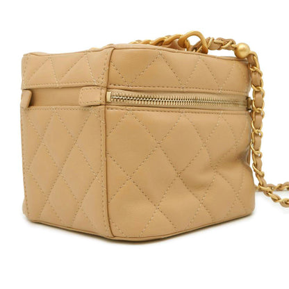 Chanel Matelasse Vanity 2way Bag Beige AS3228 Leather