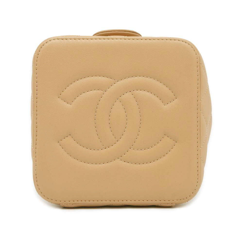 Chanel Matelasse Vanity 2way Bag Beige AS3228 Leather