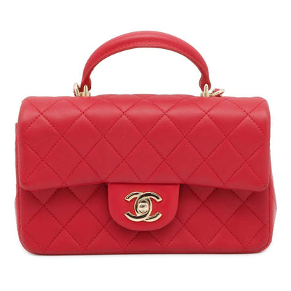 Chanel Top handle 2wayBag Red AS2431 Lambskin