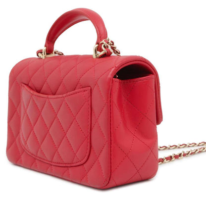 Chanel Top handle 2wayBag Red AS2431 Lambskin