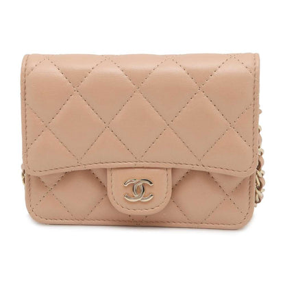 CHANEL Matelasse ChainShoulder Bag Beige AP2727 Lambskin