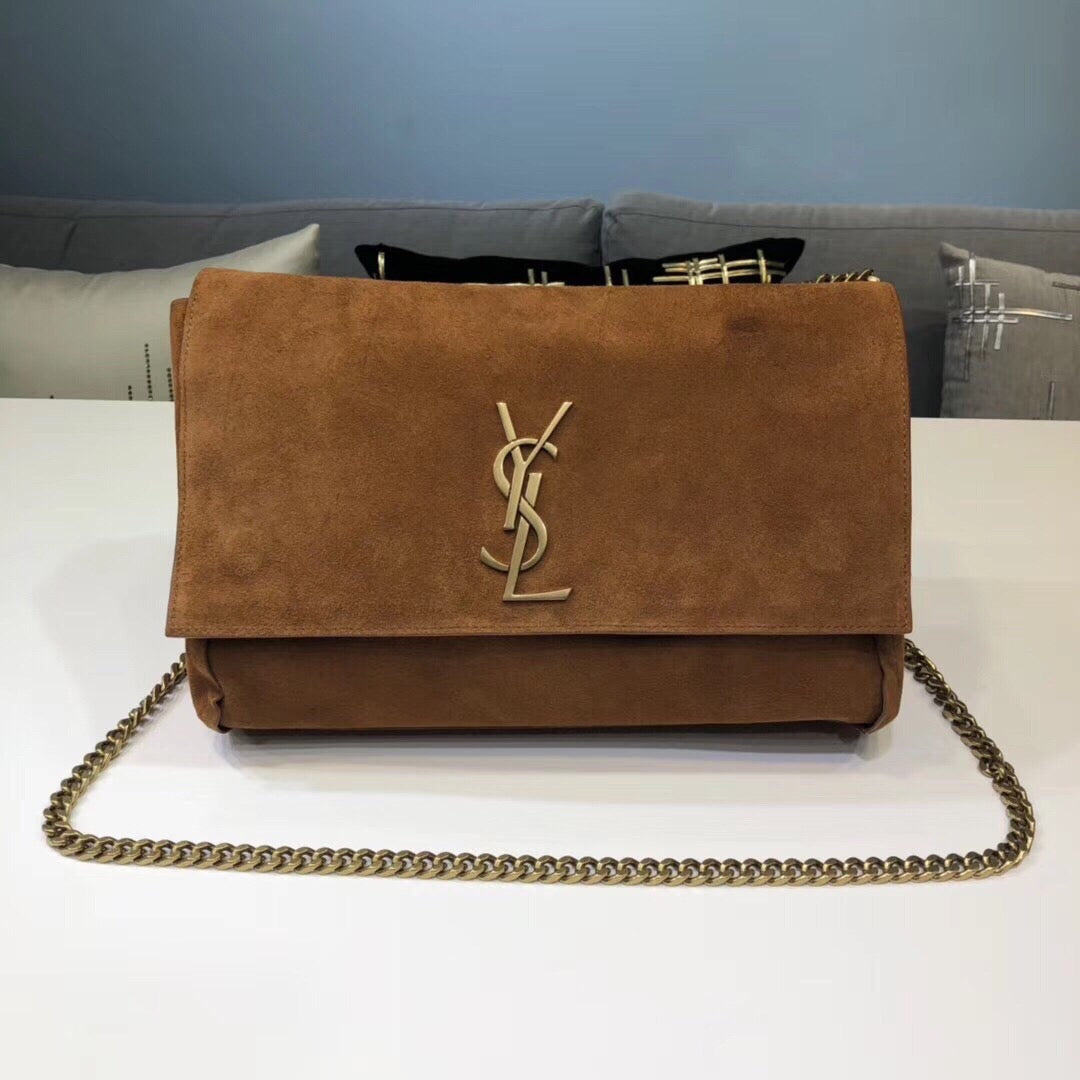 YSSL Kate Medium Reversible Chain Bag Brown For Women 28.5in/11.2cm YSL 5538041S78W7761