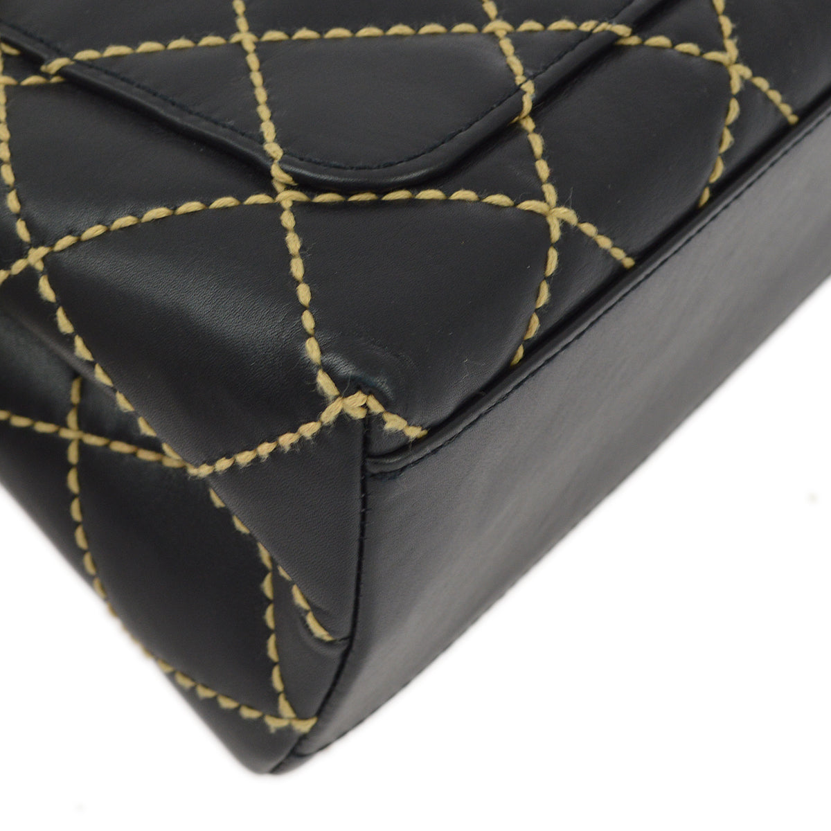 Chanel Black Calfskin Wild Stitch HandBag