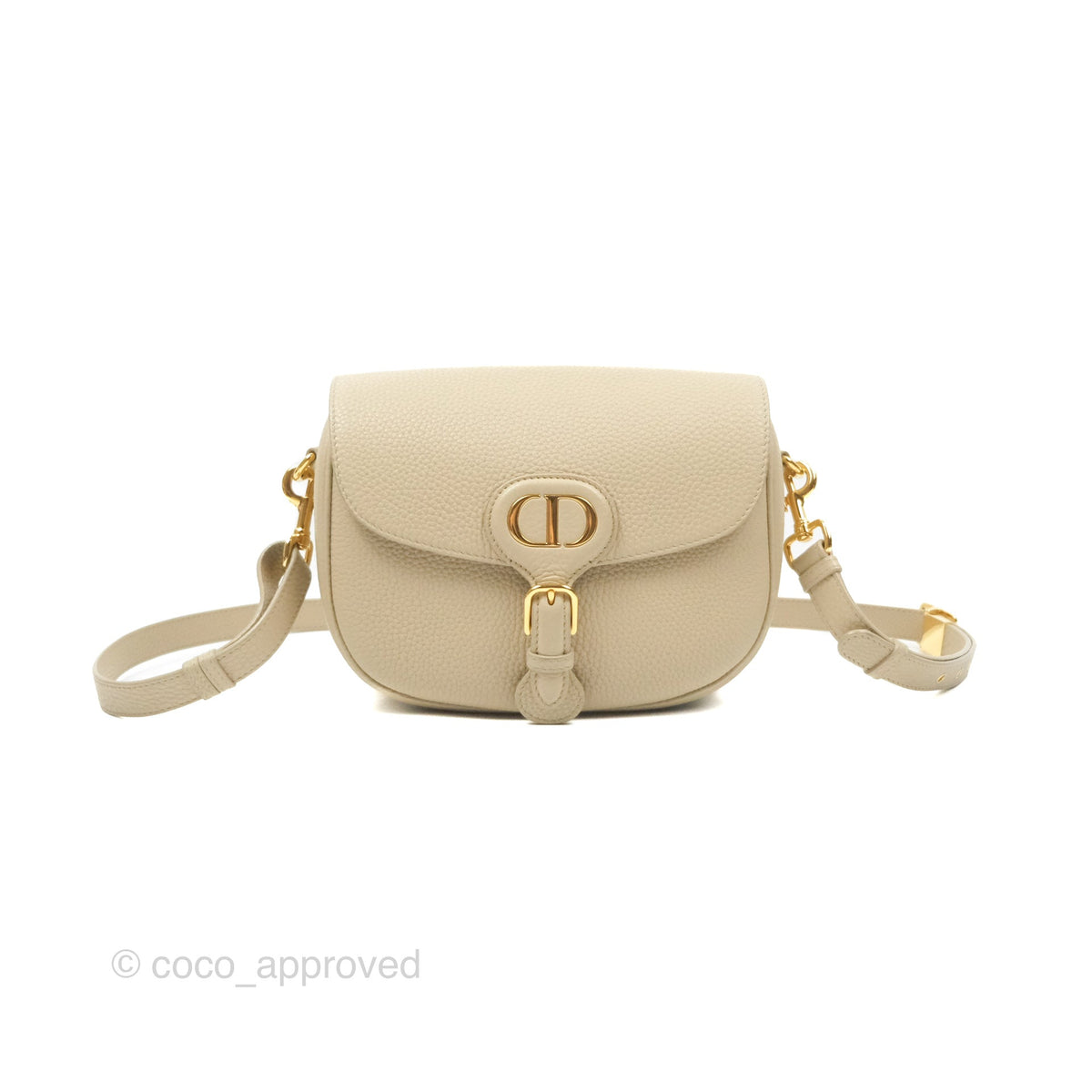 Christian Dior Medium Bobby Flap Beige Grained Calfskin