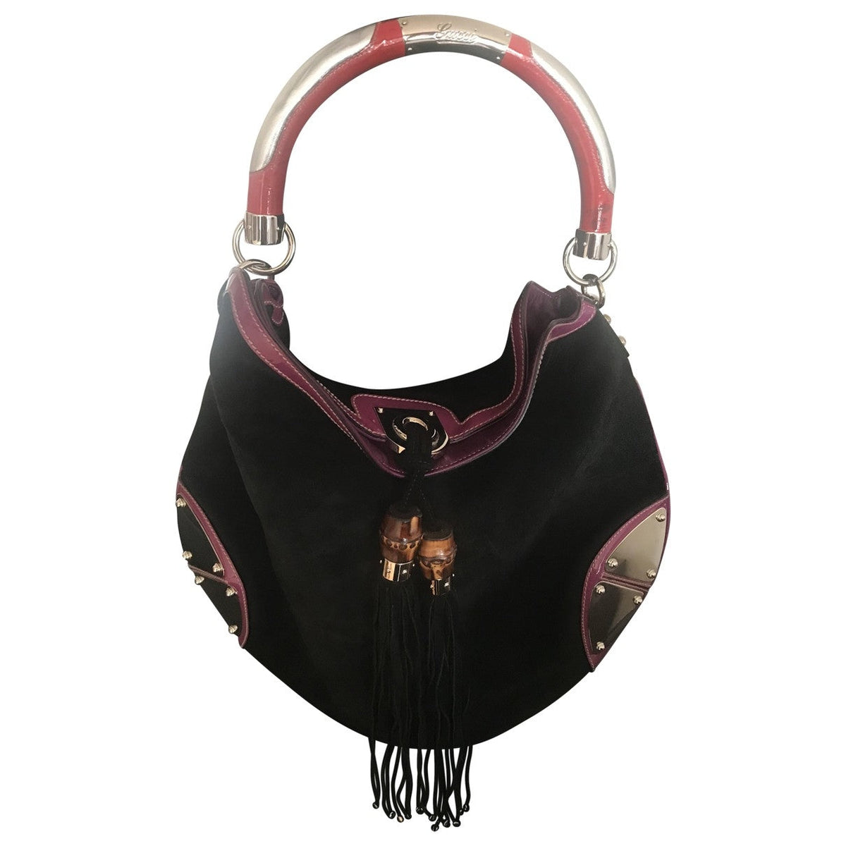 Gucci indy black velvet handbag