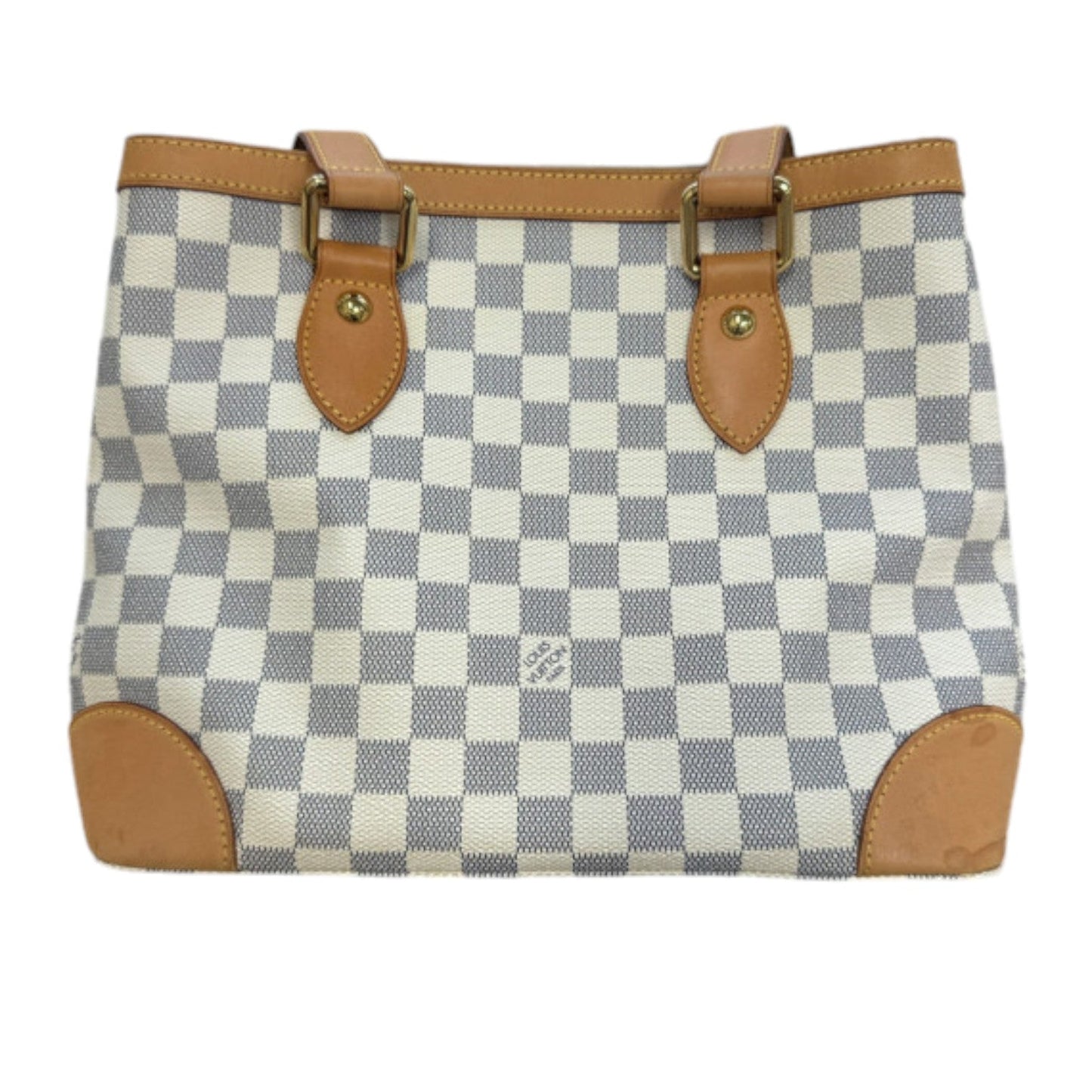 Louis-Vuitton Hampstead PM Damier Azur White GHW