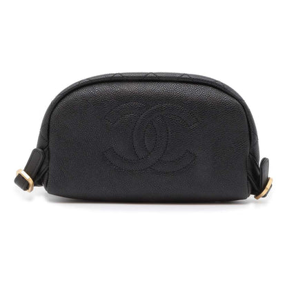 CHANEL CCFiligree Backpack Black A57090 Caviar Leather