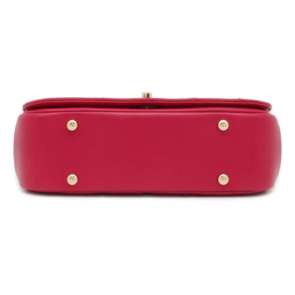 CHANEL Matelasse Top Handle ChainShoulder Pink Lambskin