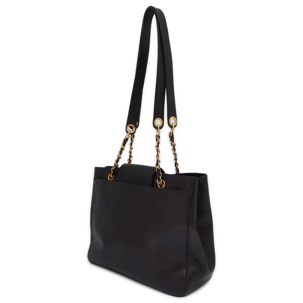 Chanel Super model Bag Black Caviar Leather