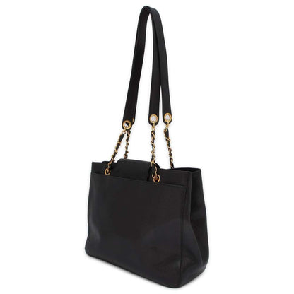 Chanel Super model Bag Black Caviar Leather