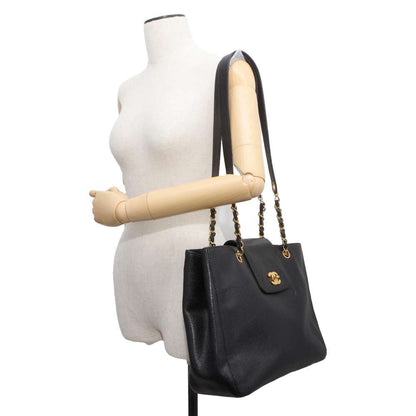Chanel Super model Bag Black Caviar Leather