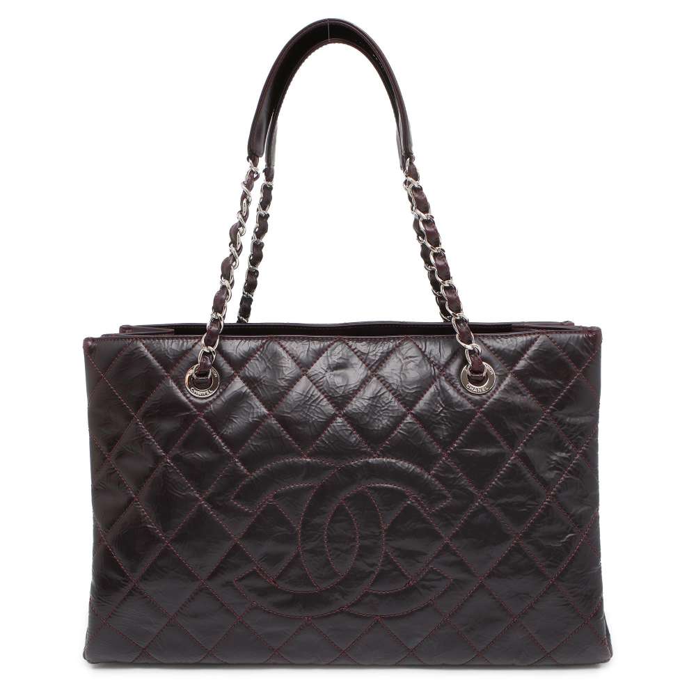 CHANEL GST tote Purple Patent Leather
