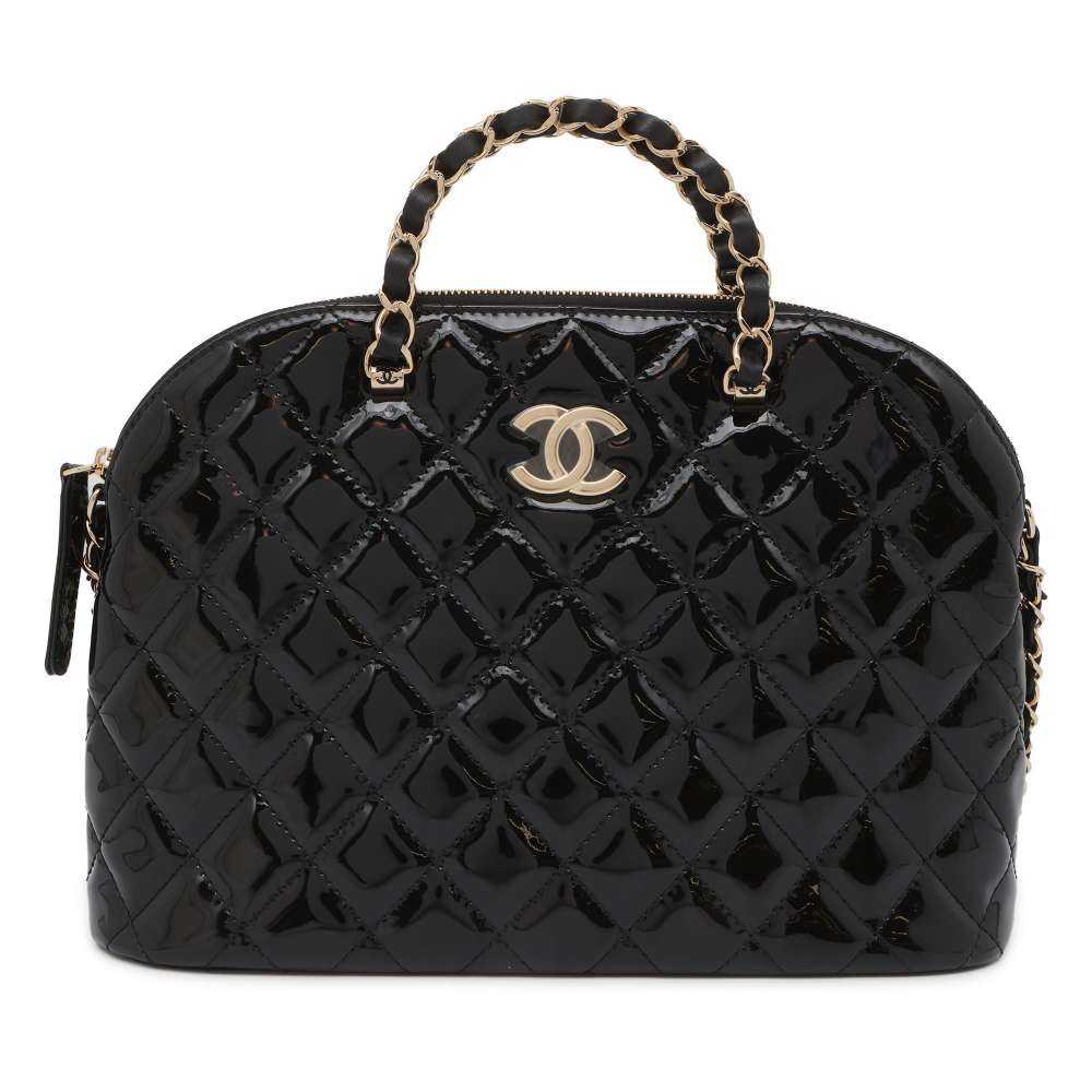 Chanel 2wayChainHandBag Black AS3969 Patent Leather