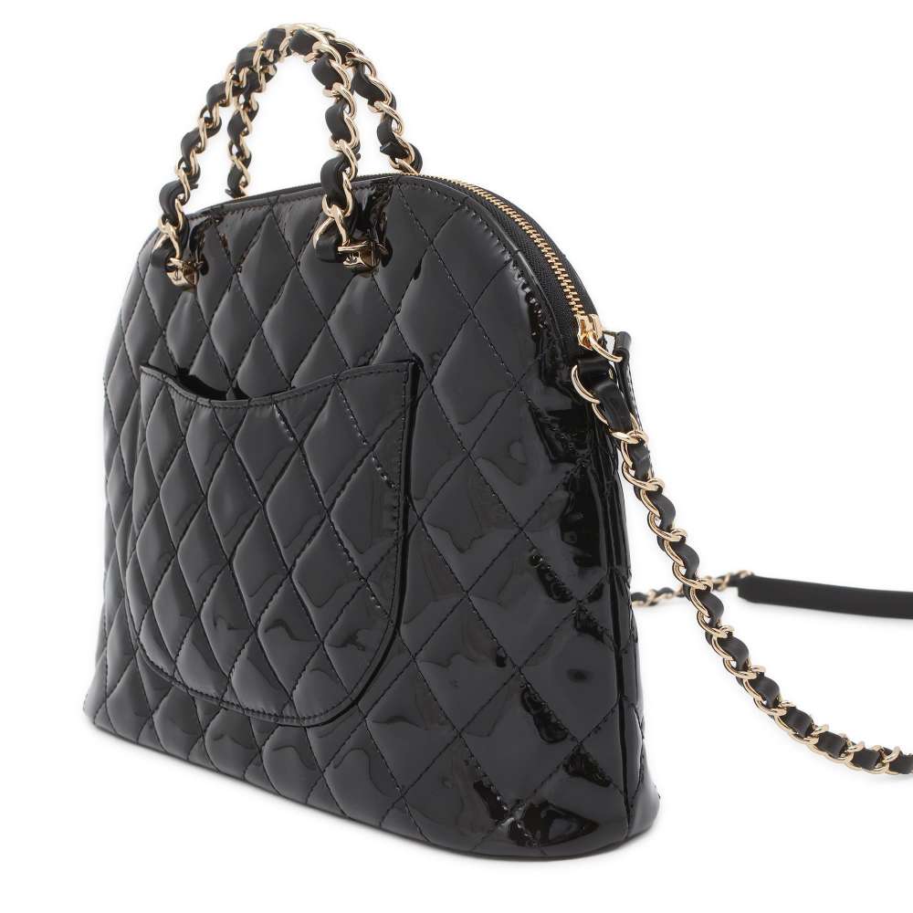 Chanel 2wayChainHandBag Black AS3969 Patent Leather