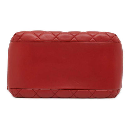 Chanel Matelasse 2wayBowling Bag Red Lambskin