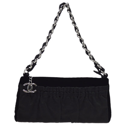 Chanel Black Satin Chain HandBag
