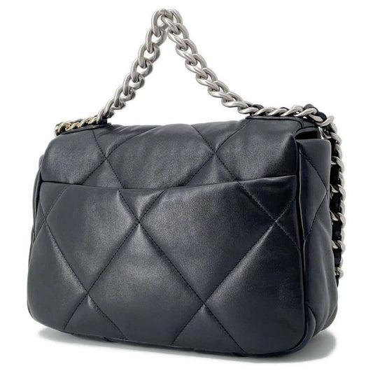 CHANEL CHANEL19 Chain Shoulder Bag Black AS1160 Lambskin