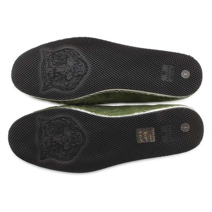 GUCCI Interlocking G slip-ons Green 574882 Velour Size #8
