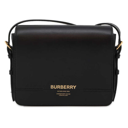 BURBERRY Shoulder Bag Black Leather