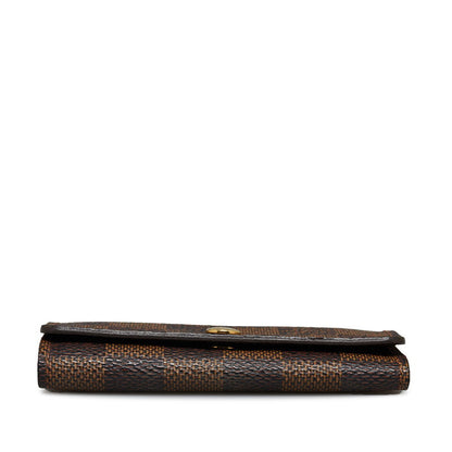 Louis Vuitton Damiere Multicle 4 Keycase N62631 Brown PVC Leather  Louis Vuitton