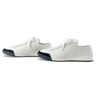 Chanel Sneakers White/Black G45714 Calf Leather  Suede Size 36