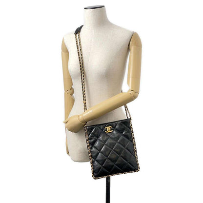 CHANEL Matelasse ChainShoulder Bag Black AS3470 Caviar Leather