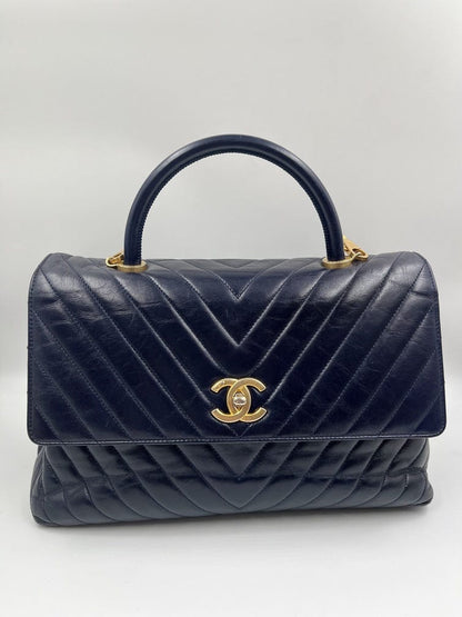 Chanel Chevron Quilted Coco Bag