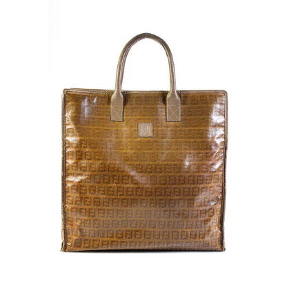 Fendi vintage brown Zucchino print tote