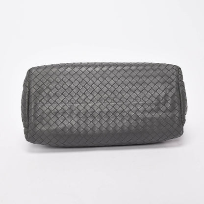 Bottega Veneta Charcoal Intrecciato Roma Tote