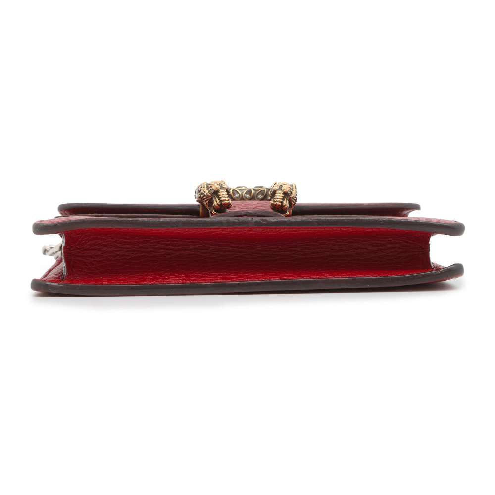GUCCI Dionysus Chain Shoulder Bag Red 476432 Leather