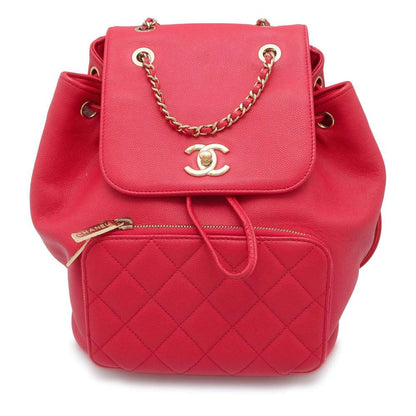Chanel Matelasse Business Affinity Backpack Pink A93748 Caviar Leather