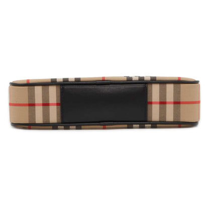 BURBERRY Nova Check Shoulder Bag Beige Canvas