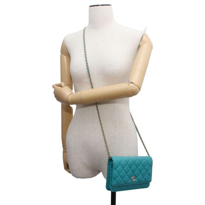 Chanel Matelasse Chain wallet Light Blue A33814 Lambskin