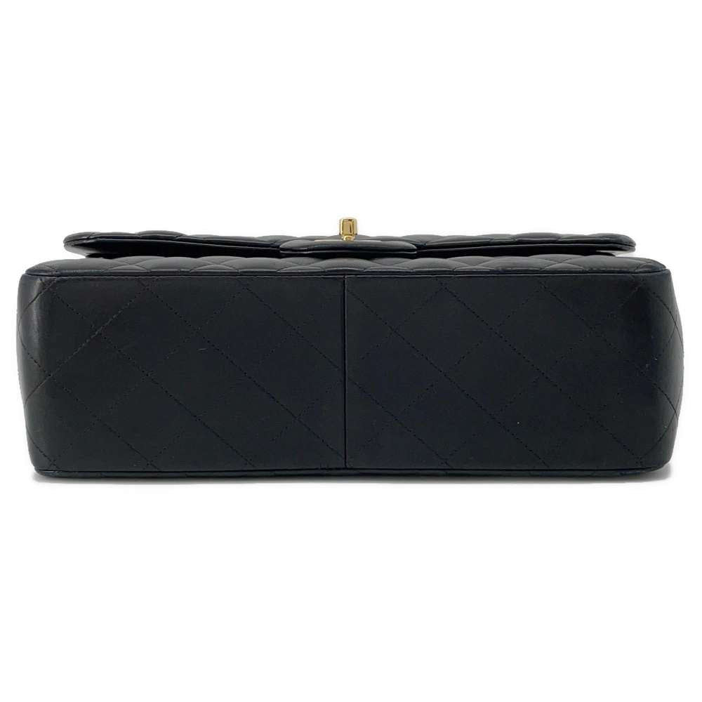 CHANEL Matelasse W Flap W Chain Shoulder Black A58600 Lambskin Size 30