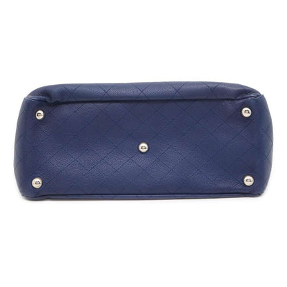 Chanel Matelasse 2wayTote Bag Navy Caviar Leather