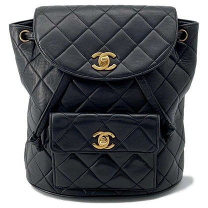 CHANEL Matelasse Backpack Black A10177 Lambskin