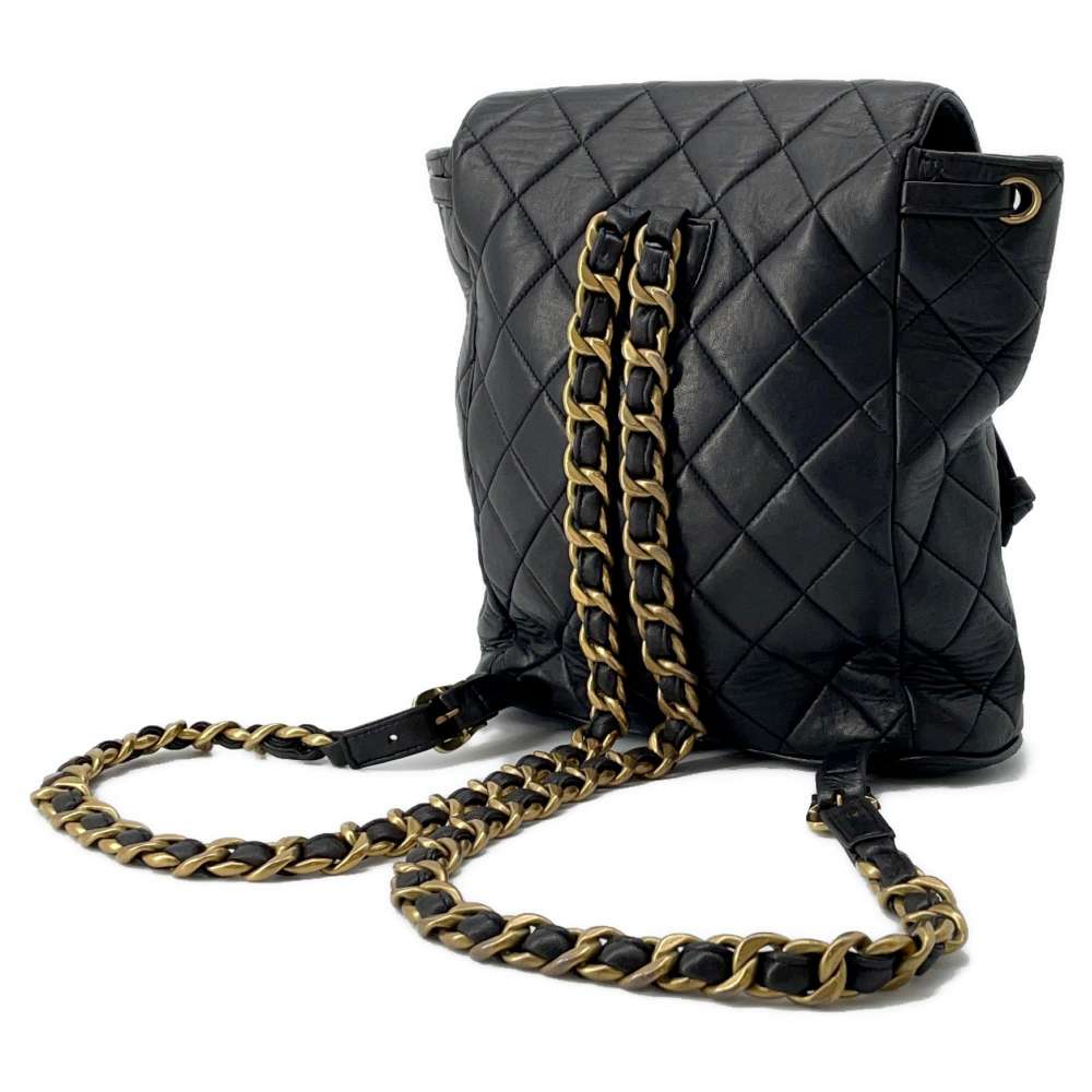 CHANEL Matelasse Backpack Black A10177 Lambskin