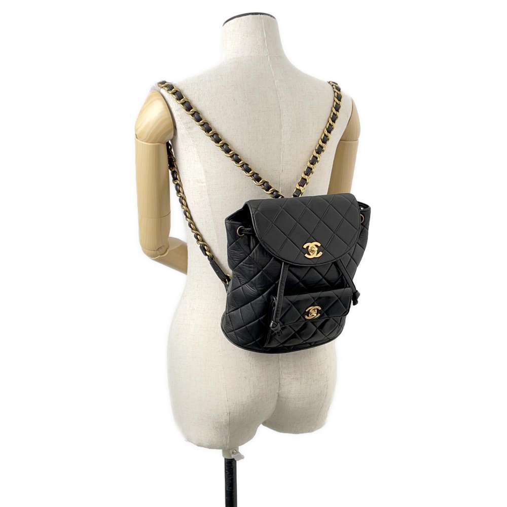 CHANEL Matelasse Backpack Black A10177 Lambskin