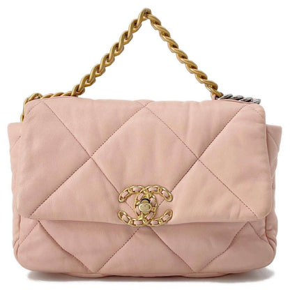 Chanel Chanel19 CC Logo ChainShoulder Pink AS1160 Lambskin